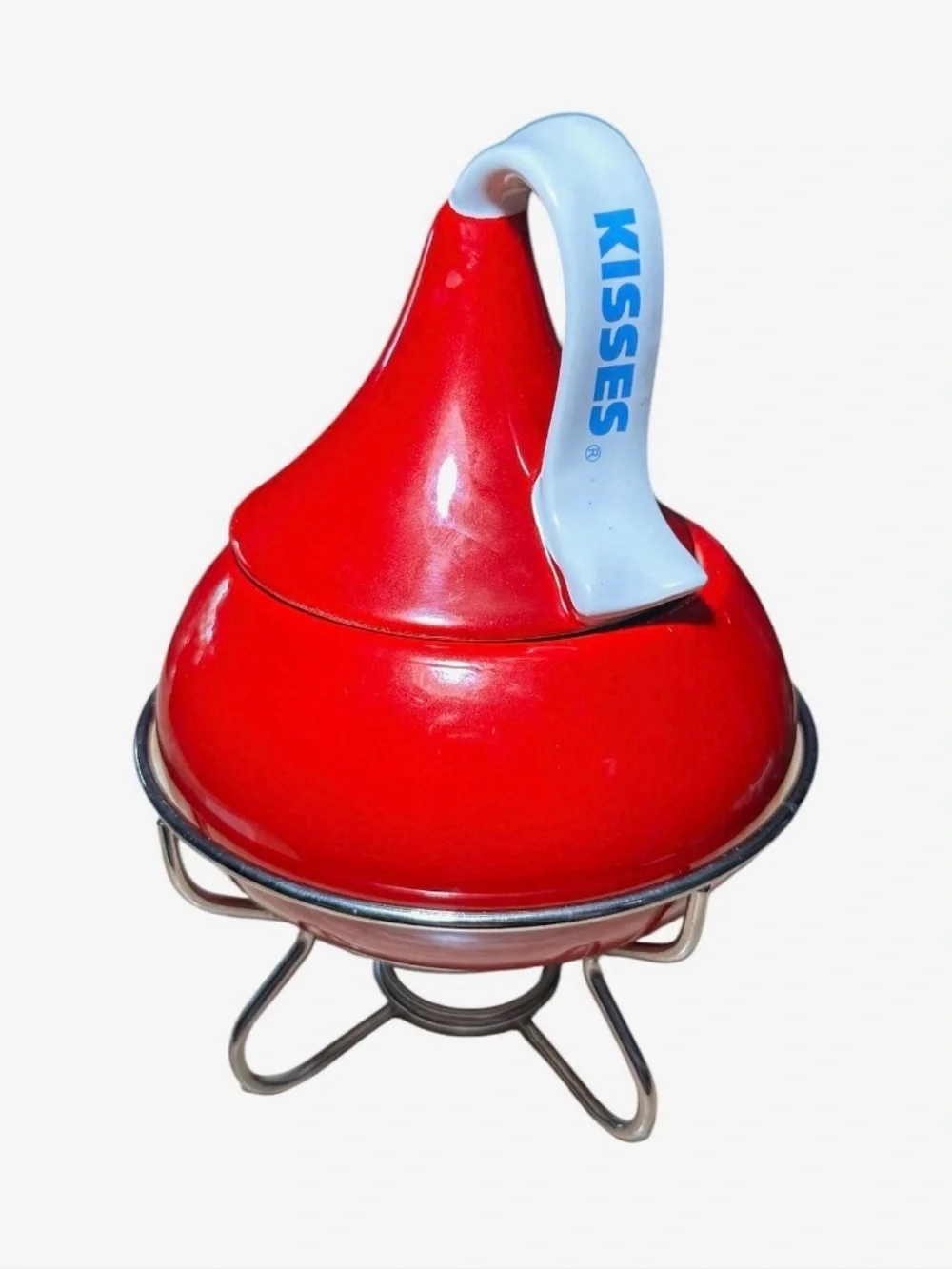Hershey's Kisses Dessert Fondue - Red Fondue Pot